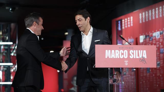 Rui Costa com Marco Silva
