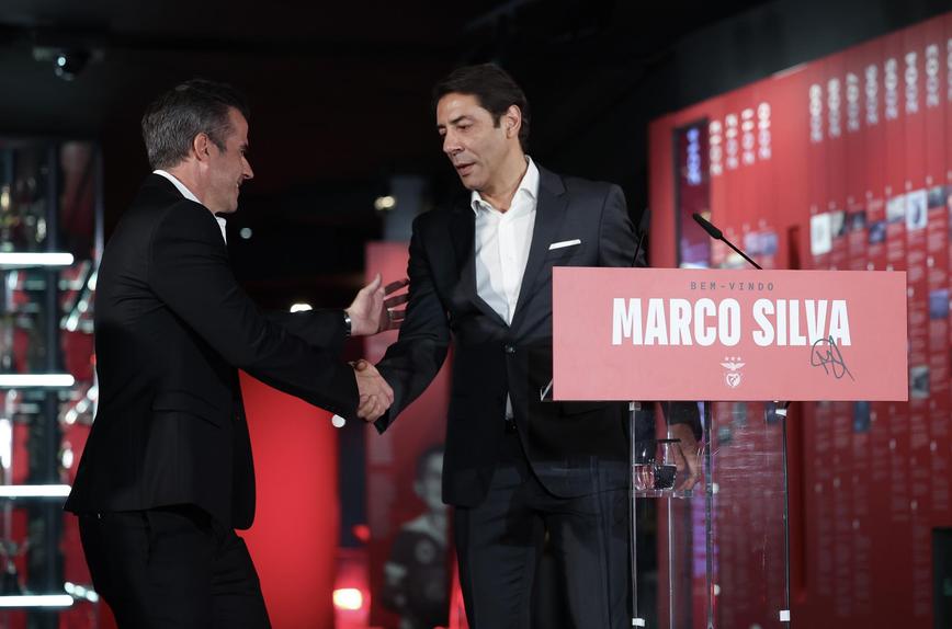 Rui Costa com Marco Silva