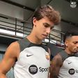 As primeiras imagens de Félix e Cancelo no treino do Barcelona