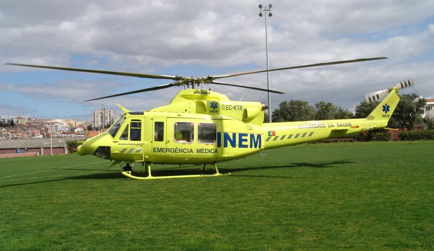 Acidente com helicóptero do INEM no socorro a uma vítima