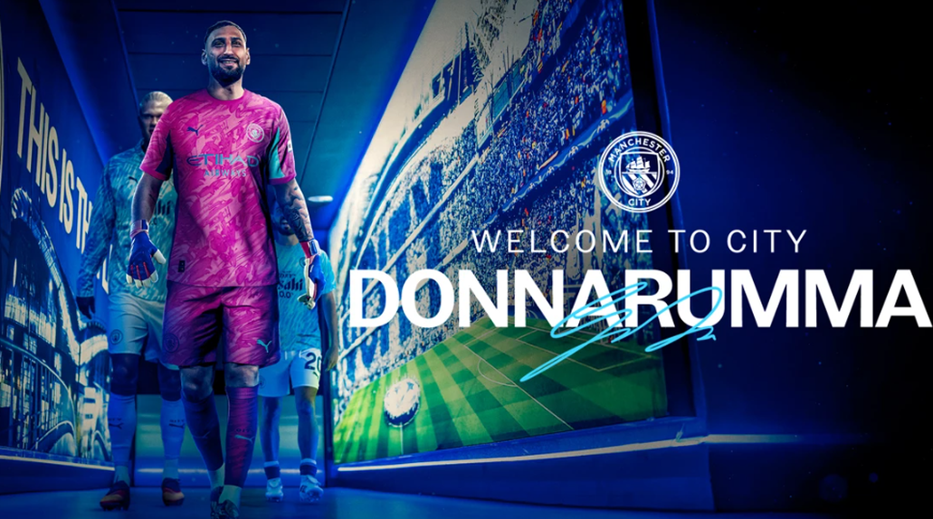 Donnarumma ruma à Premier League. Foto Manchester City