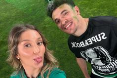 Bruna Rafaela com Pedro Gonçalves nos festejos do bicampeonato do Sporting - Foto: @brunarafaelaof