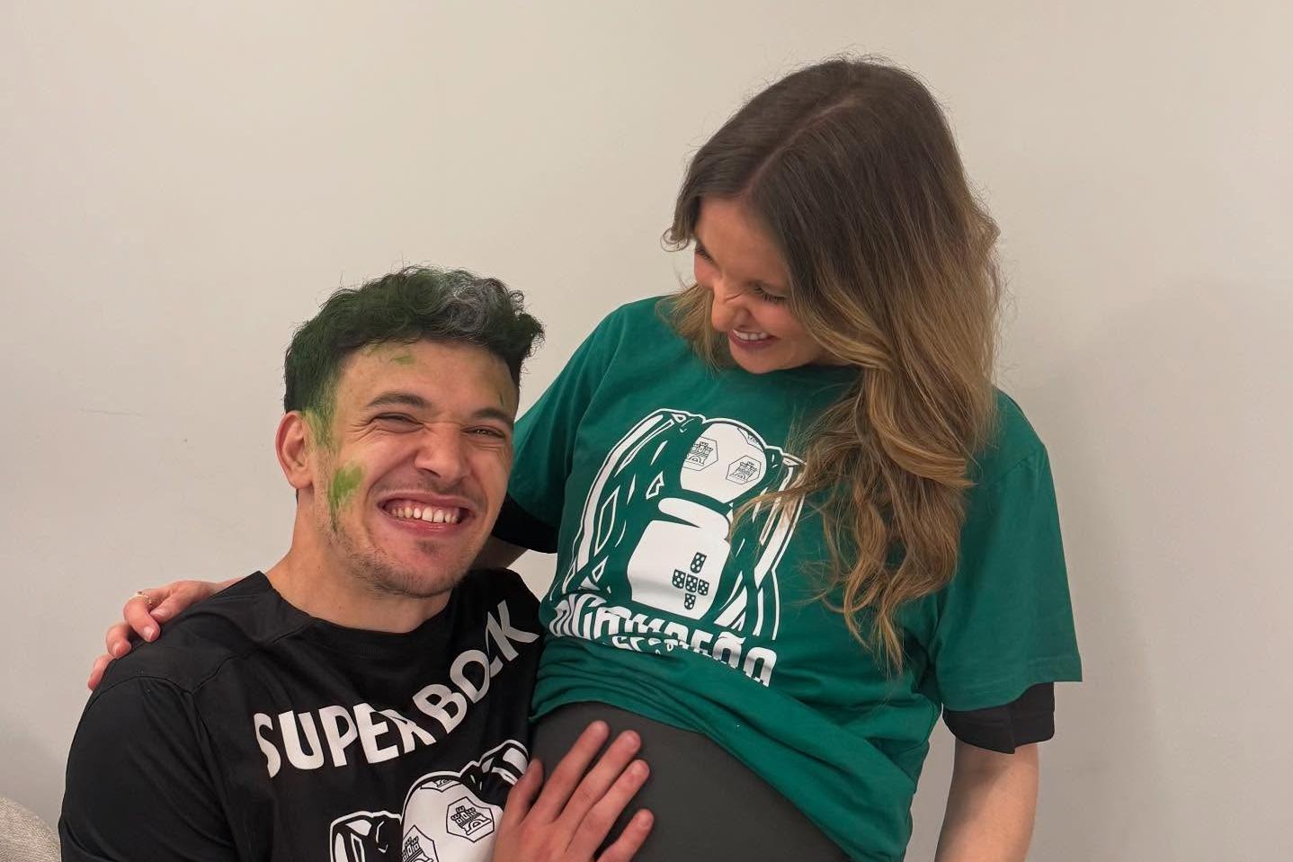 Bruna Rafaela com Pedro Gonçalves nos festejos do bicampeonato do Sporting - Foto: @brunarafaelaof
