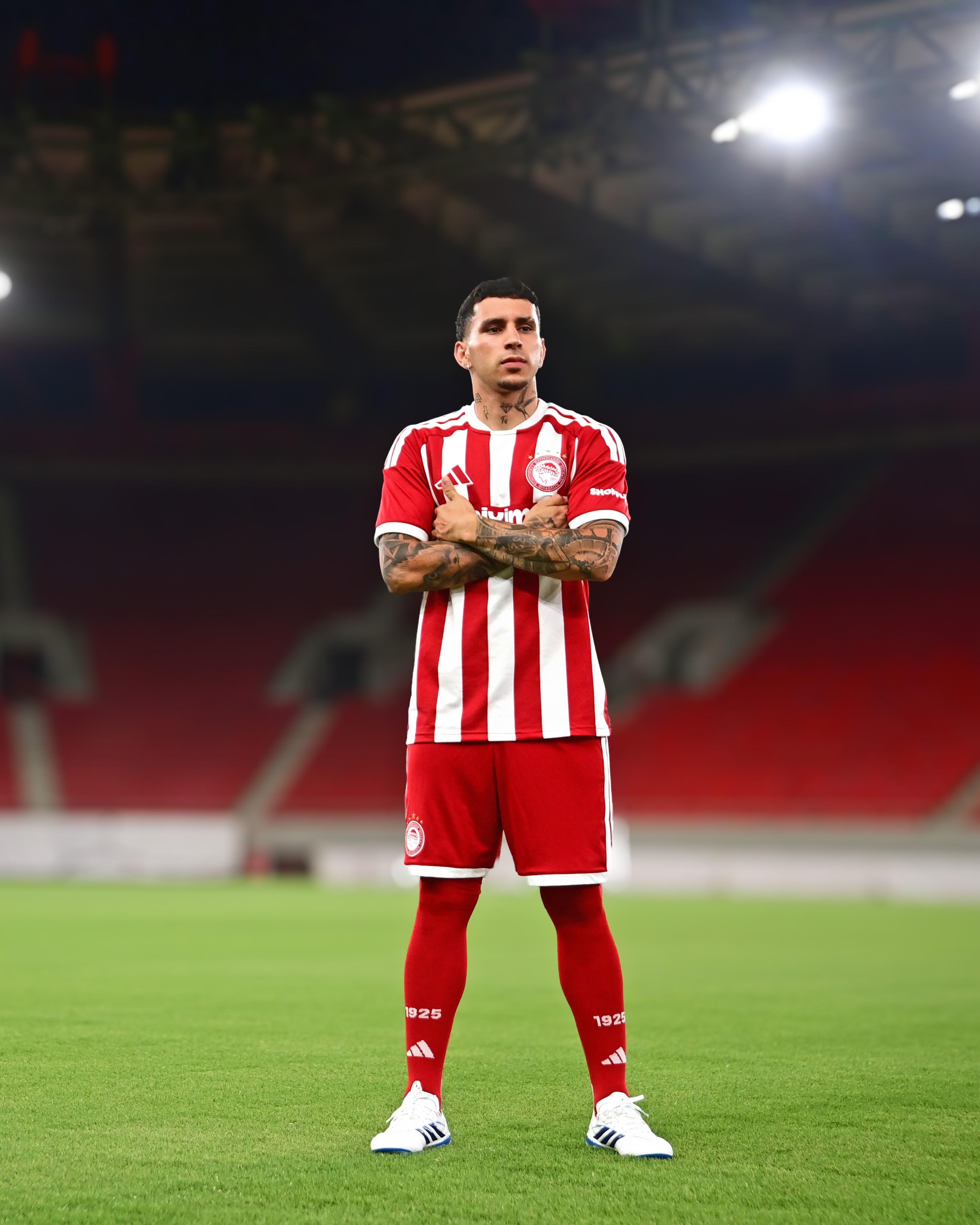 19.º Gustavo Puerta (Olympiakos), valorização de 14,5 milhões. Valor atual de mercado: 18 milhões - Foto: Olympiakos