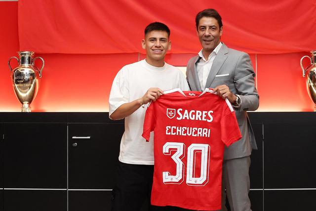 Echeverri e Rui Costa - SL Benfica