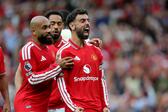 Bruno Fernandes a festejar mais um 'hat trick' pelo Manchester United