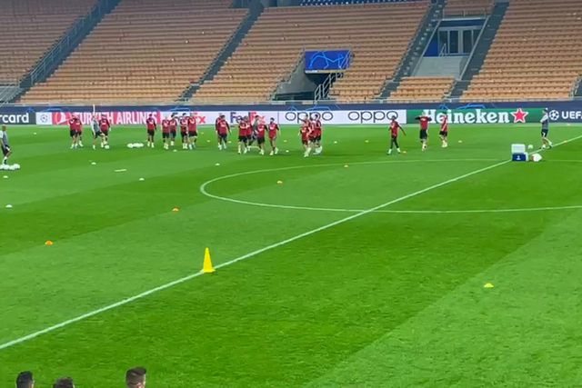 Treino do Benfica em Itália