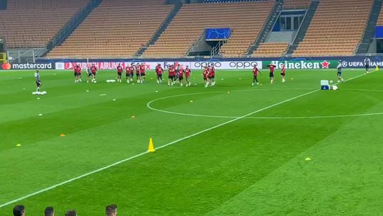 Treino do Benfica em Itália