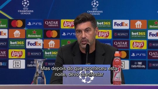 Paulo Fonseca apesar da derrota do Milan: «O melhor jogo desde que assumi a equipa»