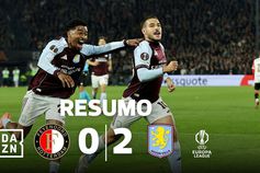 Aston Villa bate Feyenoord e mostra que é candidato à Liga Europa
