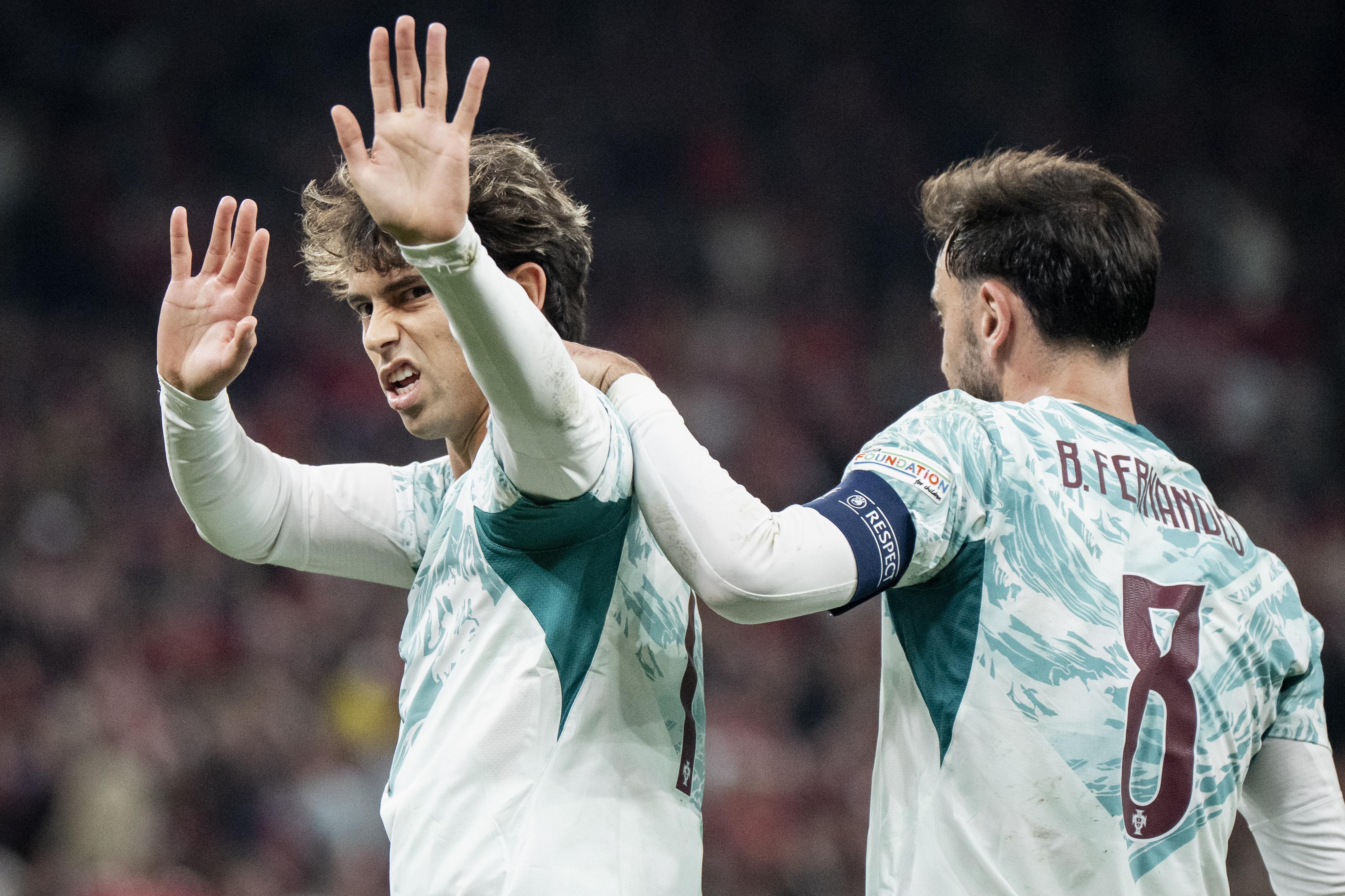 João Félix saiu do banco para fazer o 4-2 para Portugal - foto: EPA/Sebastian Elias