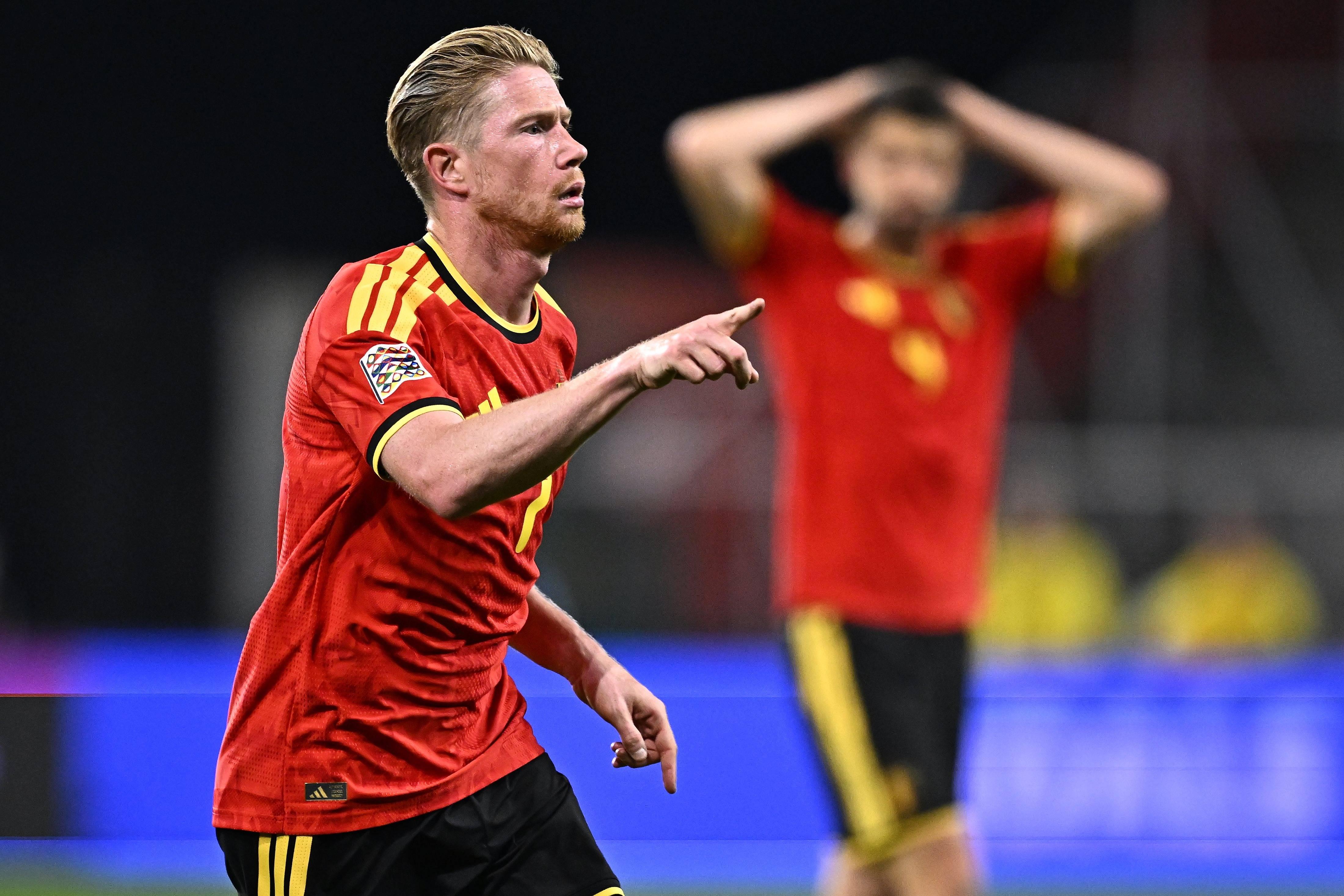 Kevin De Bruyne bisou no Bélgica-Turquia