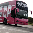 Autocarro do Sporting com nova decoração (Foto Sporting CP)