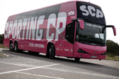 Autocarro do Sporting com nova decoração (Foto Sporting CP)