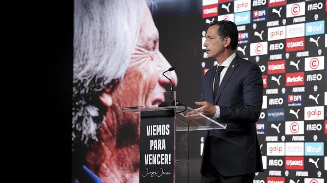 Pedro Proença na apresentação de Jorge Jesus como Selecionador Nacional - Foto: MAYCON QUIOZINI