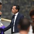 Cristiano Ronaldo e Pedro Proenca, Presidente da FPF, na Cidade do Futebol, em Oeiras. FOTO: Miguel Nunes/A BOLA