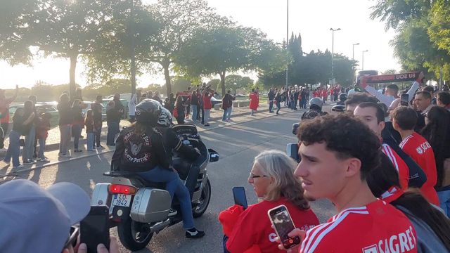 Chegada do Benfica ao Estádio Algarve