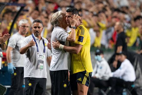 Jorge Jesus e Cristiano Ronaldo no Al Nassr