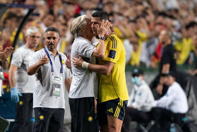 Jorge Jesus e Cristiano Ronaldo no Al Nassr