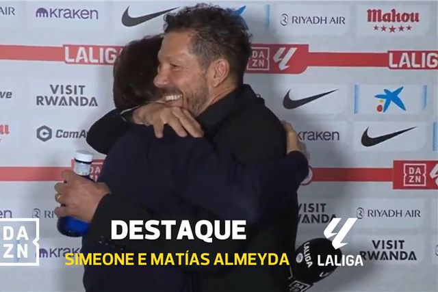 Reencontro maravilhoso entre Simeone e Matías Almeyda