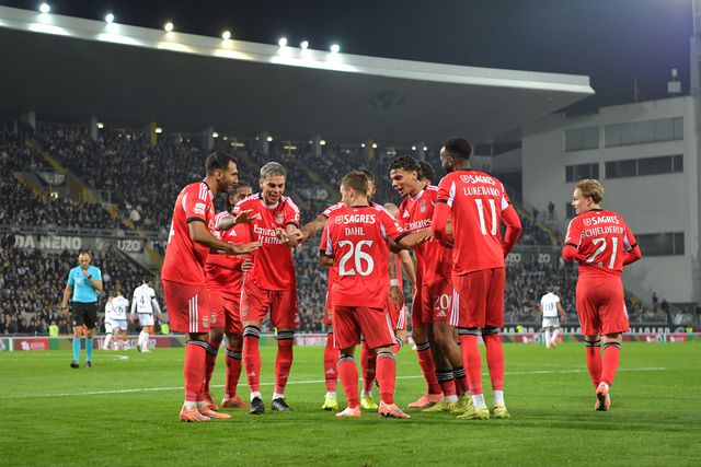 Festejo dos jogadores do Benfica - Foto: Rogério Ferreira