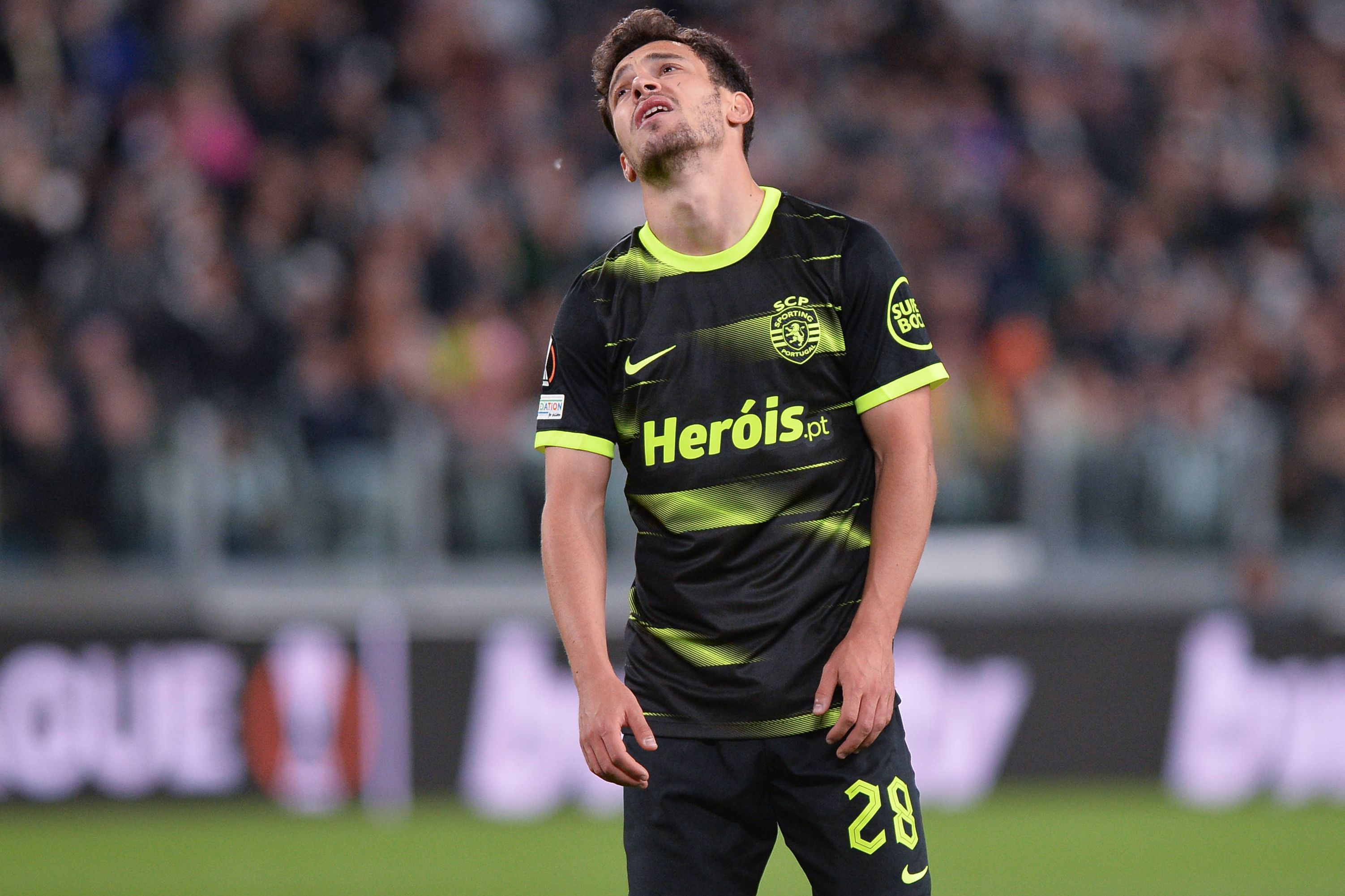 Pedro Gonçalves não escondeu o desalento após o falhanço diante da Juventus (Foto IMAGO)