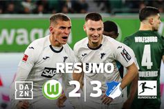 Ex-alvo do Benfica bisa, mas Wolfsburgo perde com o Hoffenheim (resumo)