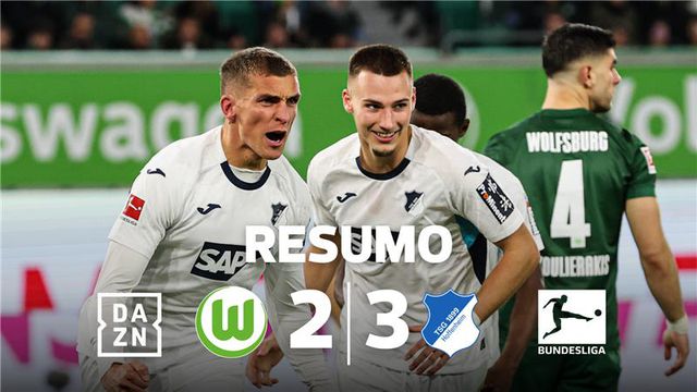 Ex-alvo do Benfica bisa, mas Wolfsburgo perde com o Hoffenheim (resumo)