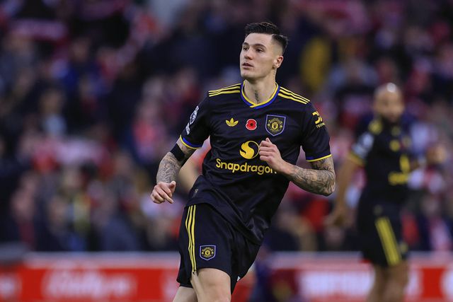 Benjamin Sesko, avançado do Manchester United, em Nottingham