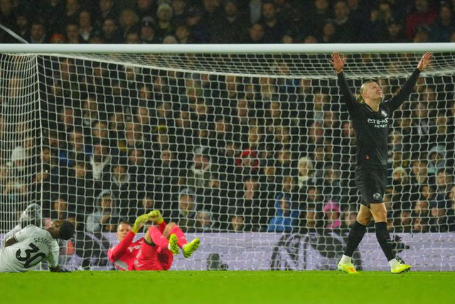 Haaland marcou frente ao Fulham o golo 100 na Premier League e em apenas 11 encontros - FOTO IMAGO