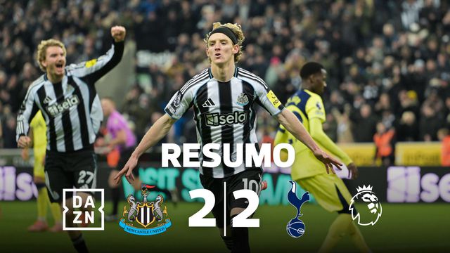 O melhor do Newcastle-Tottenham ficou guardado para o fim (resumo)