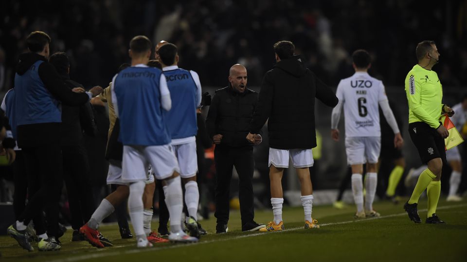 Daniel Sousa, treinador do Vitória de Guimarães, festeja