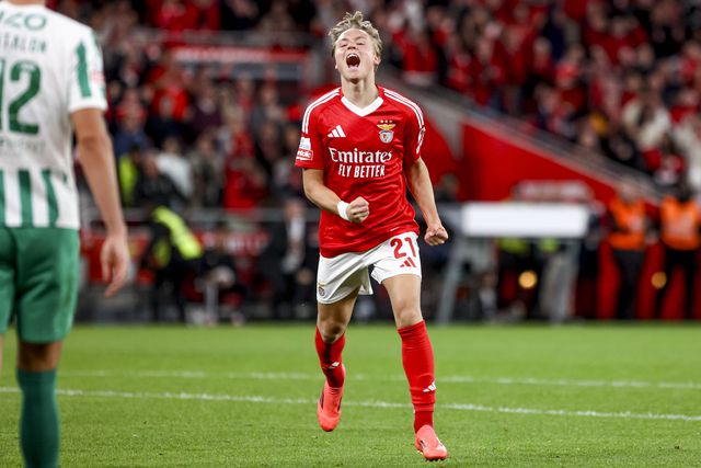 Andreas Schjeldrup, extremo do Benfica em jogo (Imago)