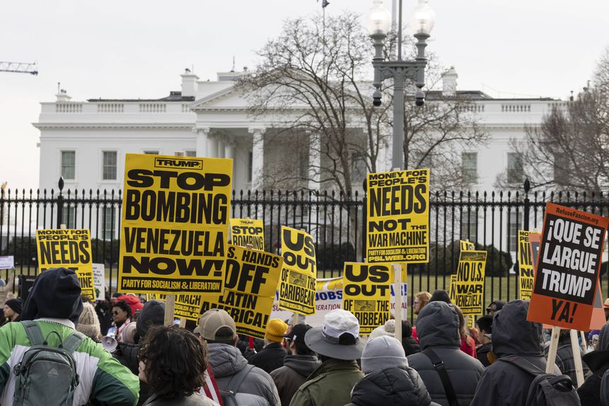 Manifestações a favor da Venezuela junto à Casa Branca. Foto IMAGO