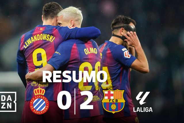 Lewandowski selou assim a vitória do Barcelona no dérbi catalão