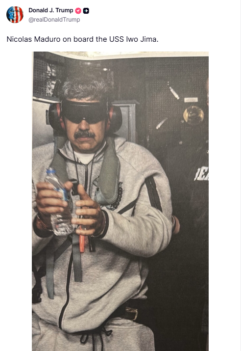 Publicação de Trump na sua rede social