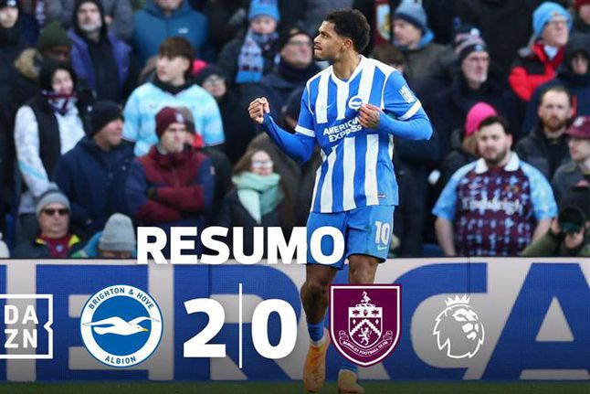 Brighton regressa às vitórias às custas do aflito Burnley (resumo)
