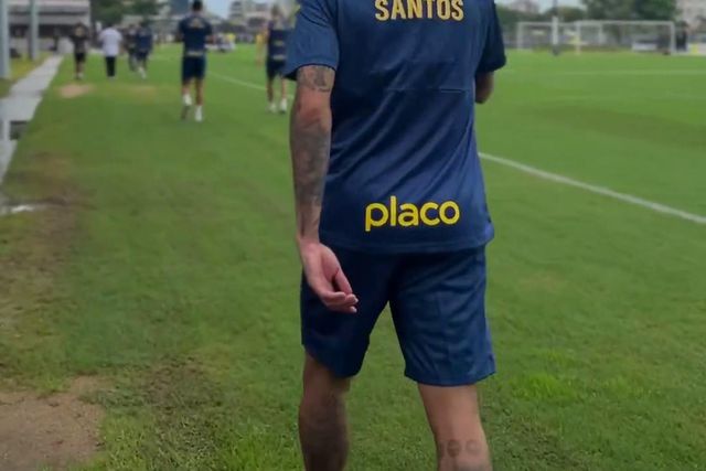 Aí está o primeiro dia de Neymar no Santos