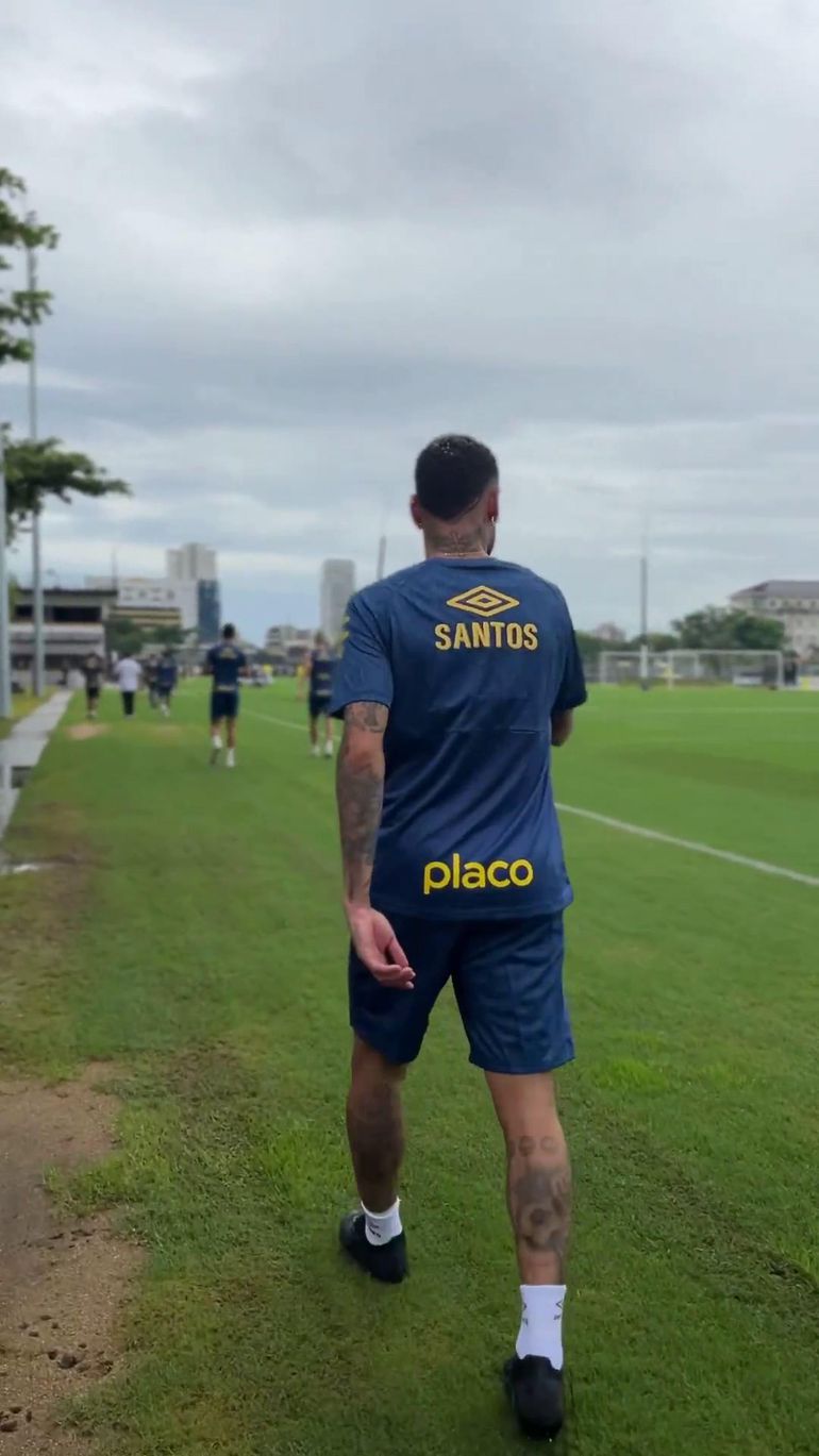 Aí está o primeiro dia de Neymar no Santos