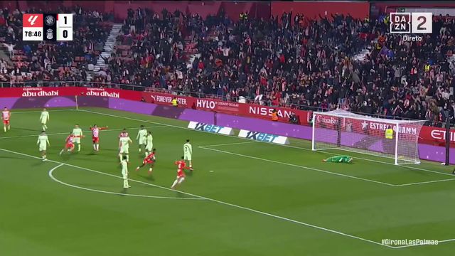 Defesa do Las Palmas fica a ver jogar e Yáser Asprilla não perdoou (vídeo)