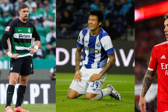 Coates, Suk e Grimaldo, reforços de inverno de Sporting, FC Porto e Benfica, respetivamente