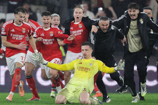 Trubin, guarda-redes do Benfica, foi herói contra o Real Madrid