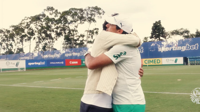 Muitas emoção na despedida de um dos capitães do Palmeiras a Abel Ferreira
