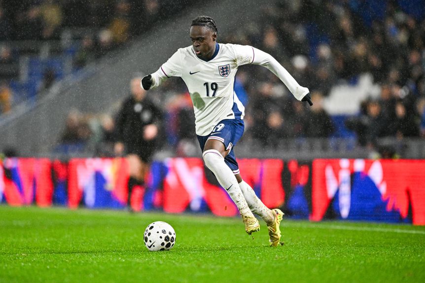 Tyrique George em ação pelos Sub-21 de Inglaterra