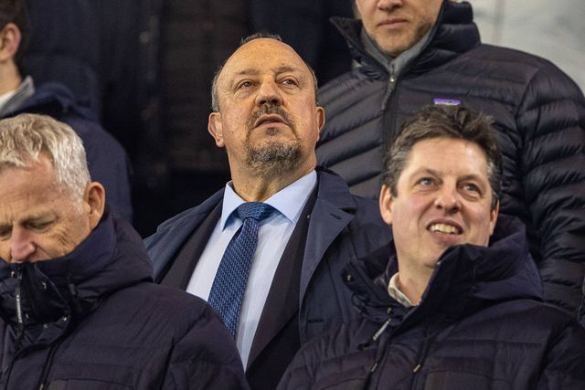 Rafa Benítez nas bancadas do Etihad a assistir ao Manchester City-Real Madrid