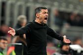 Sérgio Conceição frustrado com os seus jogadores na derrota caseira do Milan frente à Lazio