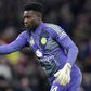 Andre Onana, guarda-redes do Manchester United, em Old Trafford