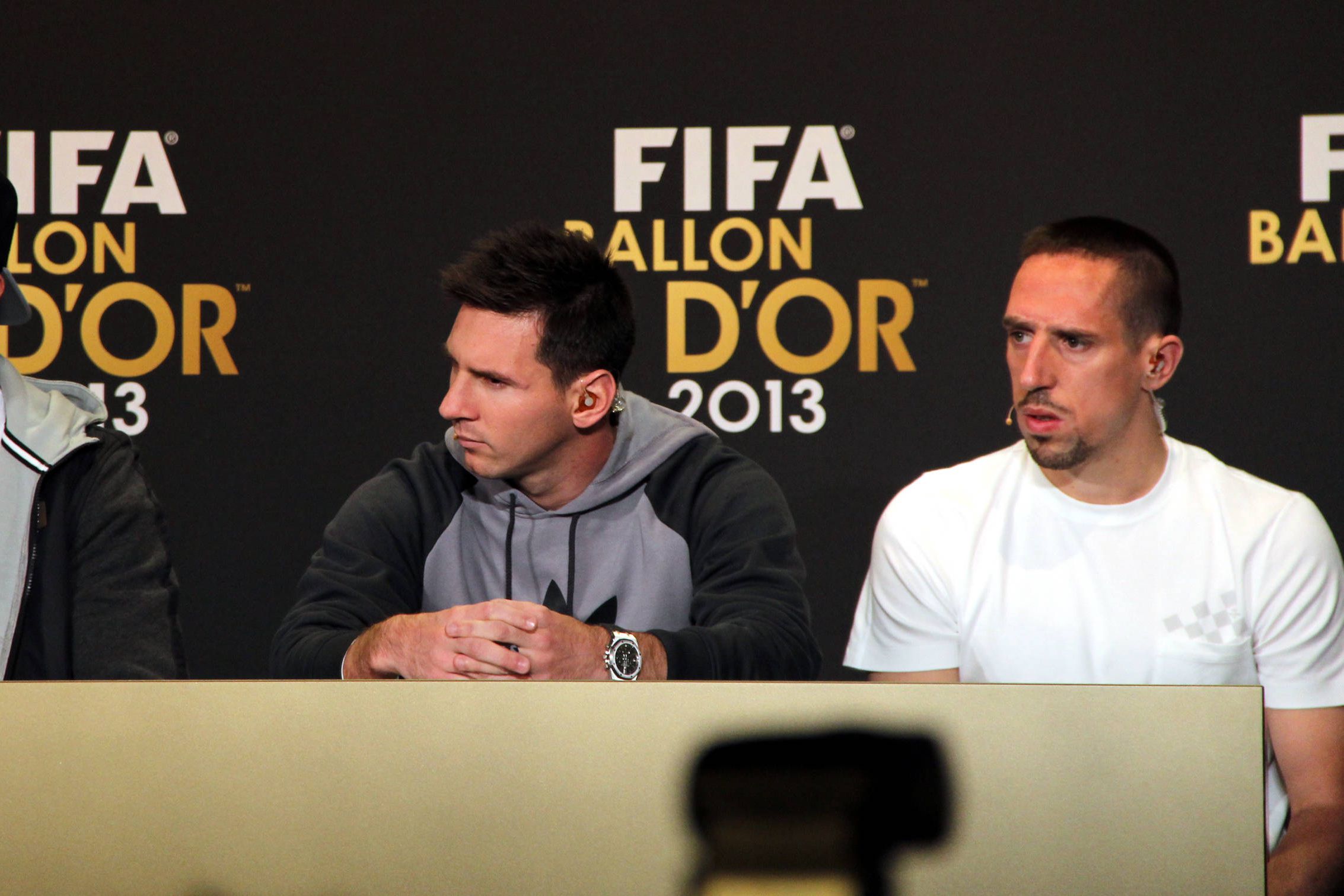 Franck Ribéry disputou a Bola de Ouro com Leo Messi e Cristiano Ronaldo em 2013