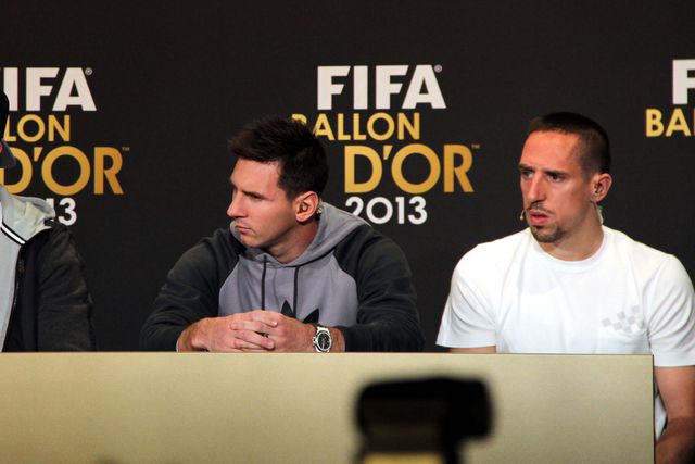 Franck Ribéry disputou a Bola de Ouro com Leo Messi e Cristiano Ronaldo em 2013