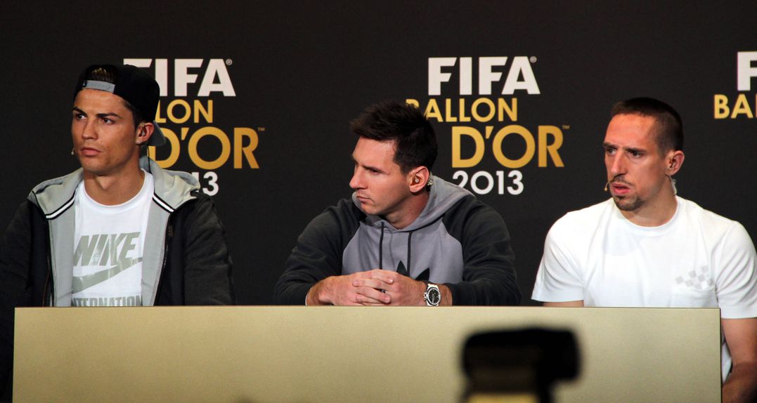 Franck Ribéry disputou a Bola de Ouro com Leo Messi e Cristiano Ronaldo em 2013
